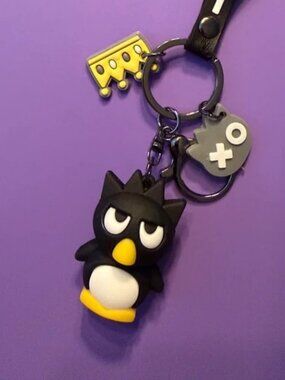 Sanrio Badtz-Maru 3D Silicone Figure Wristlet Keychain Set